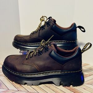 Dr. Martens Tarik Lo Leather Men’s 12 Dark Brown Crazy Horse Shoes Utility Hiker